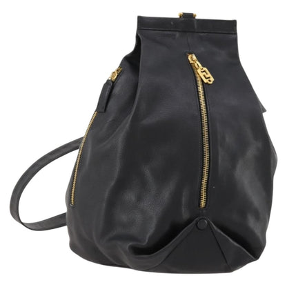 Versace Vintage Leather, Black, Leather, Shoulder Bag
