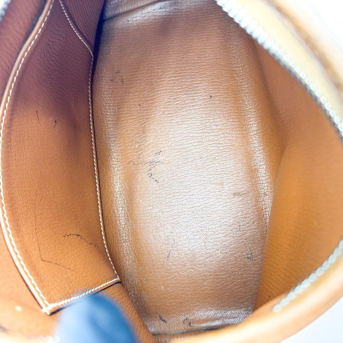 Hermes Berlingot Leather, Brown, Leather, Shoulder Bag