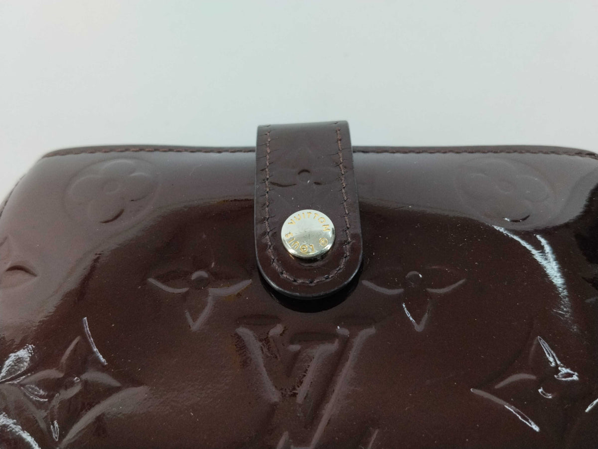 Louis Vuitton Viennois Monogram Canvas, Burgundy, Patent Leather, Card Holder