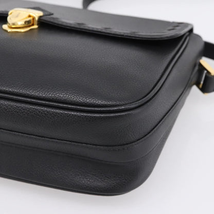 Saint Laurent Vintage Shoulder bag leather, Black, Leather, Shoulder Bag