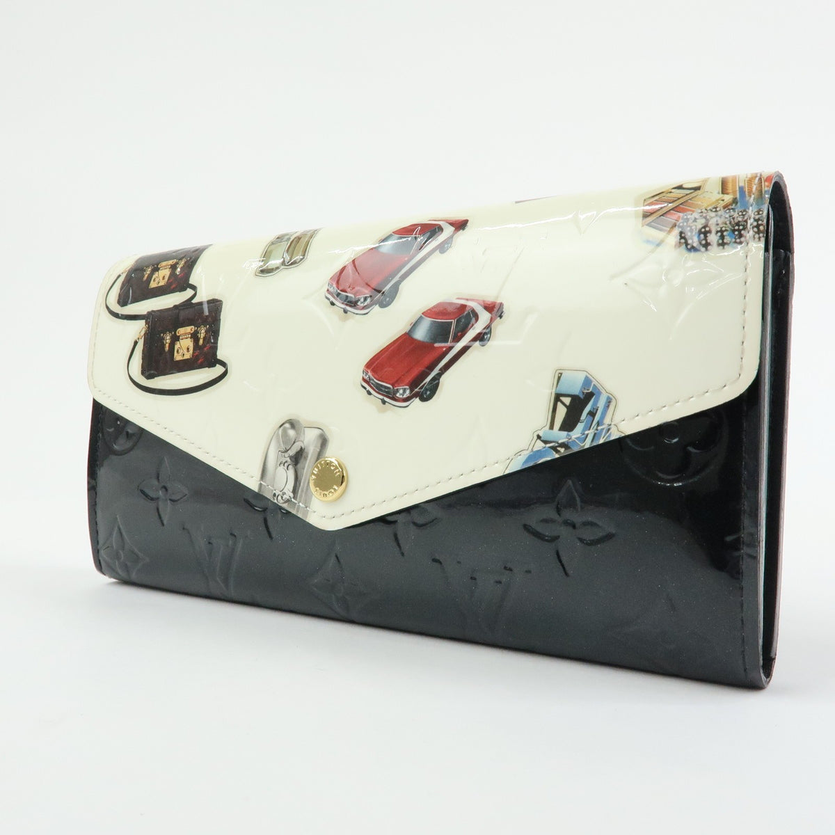 Louis Vuitton Sarah Wallet NM Limited Edition Stickers Monogram Vernis, Multicolour, Patent Leather, Wallet