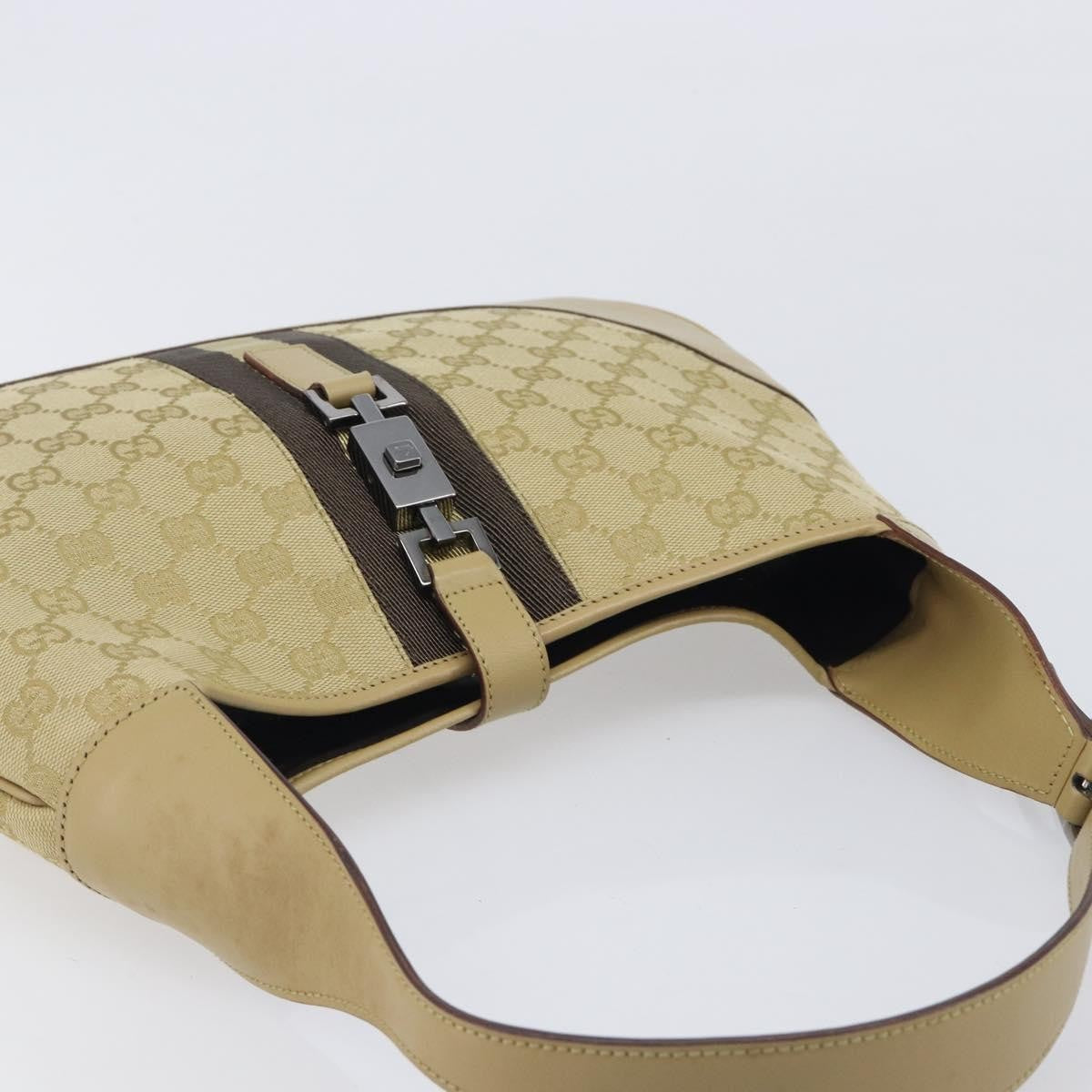 Gucci Jackie GG Canvas and Leather, Beige, Canvas, Tote Bag