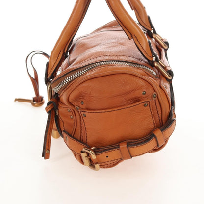 Chloe Paddington Lock Leather, Orange, Leather, Handbag