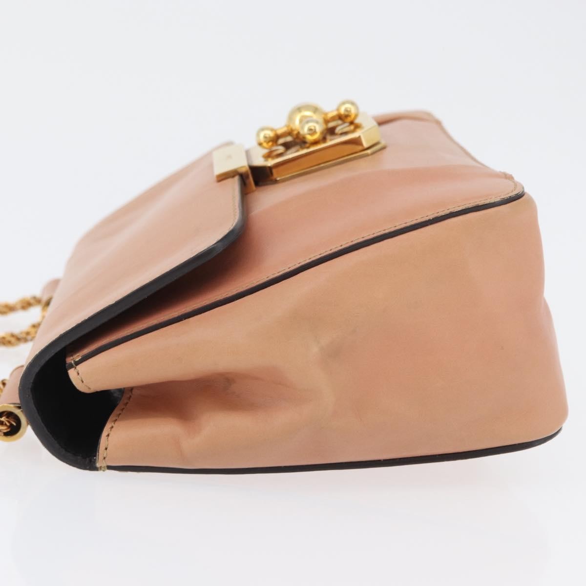 Chloe Elsie Chain Leather, Pink, Leather, Shoulder Bag