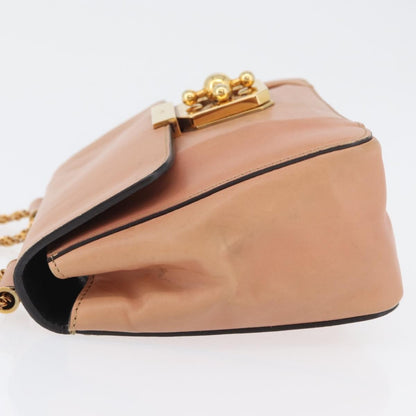 Chloe Elsie Chain Leather, Pink, Leather, Shoulder Bag