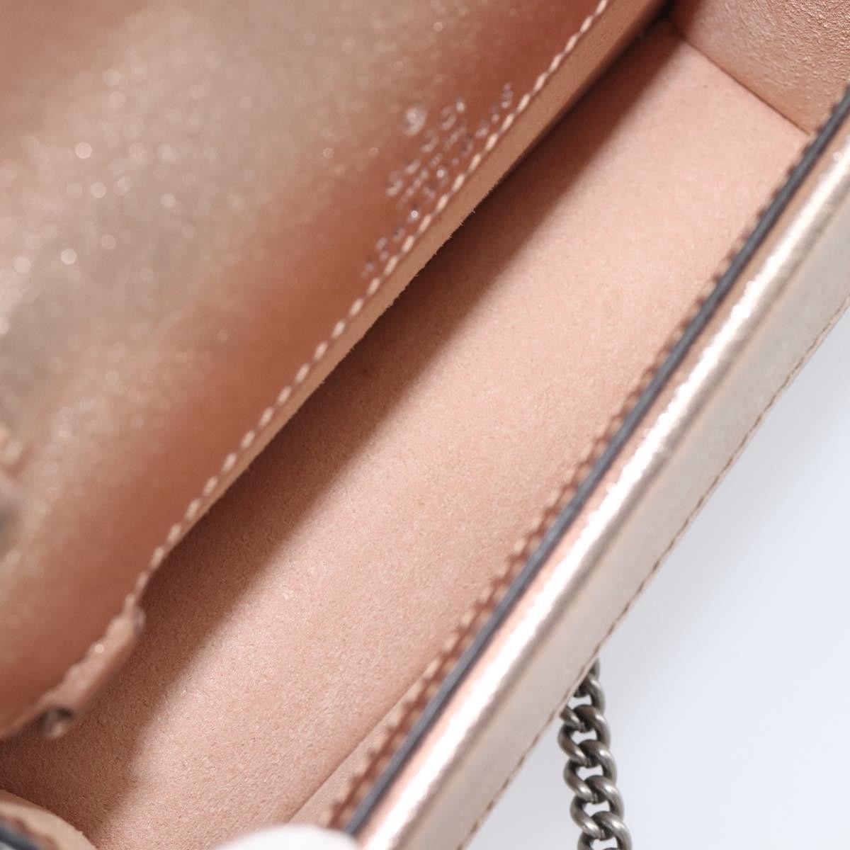 Gucci Dionysus Leather, Gold, Leather, Handbag