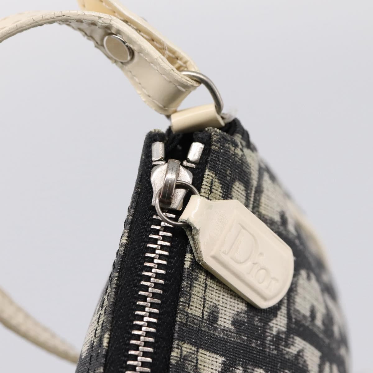 Christian Dior Vintage Saddle Diorissimo Canvas, Gray, Canvas, Handbag