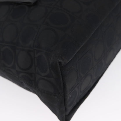 Salvatore Ferragamo Gancini Tote Gancini Canvas, Black, Canvas, Tote Bag