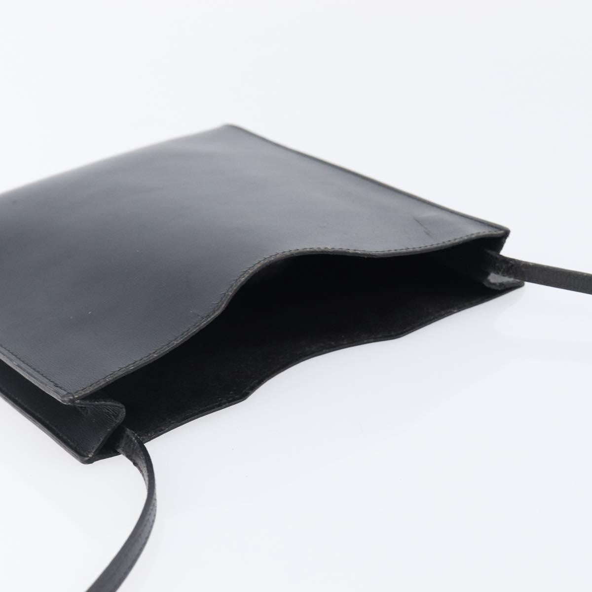 Hermes Onimaitou Leather, Black, Leather, Shoulder Bag