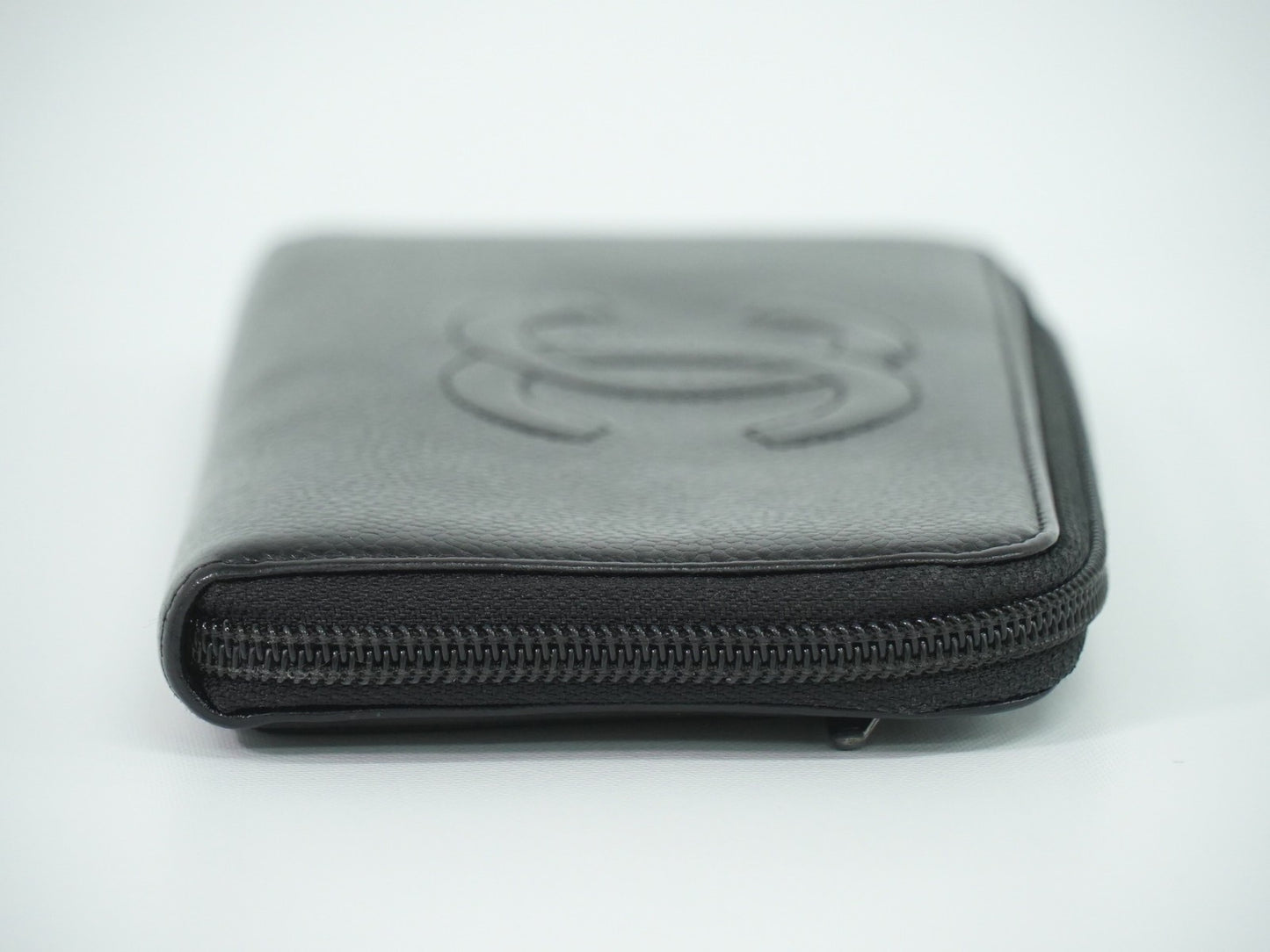 Chanel Timeless CC Zipped Caviar, Black, Leather, Wallet