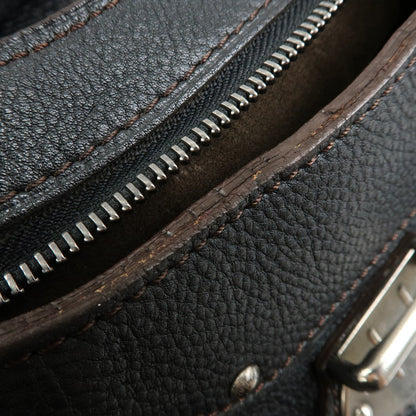 Louis Vuitton Solar Mahina Leather, Black, Leather, Handbag