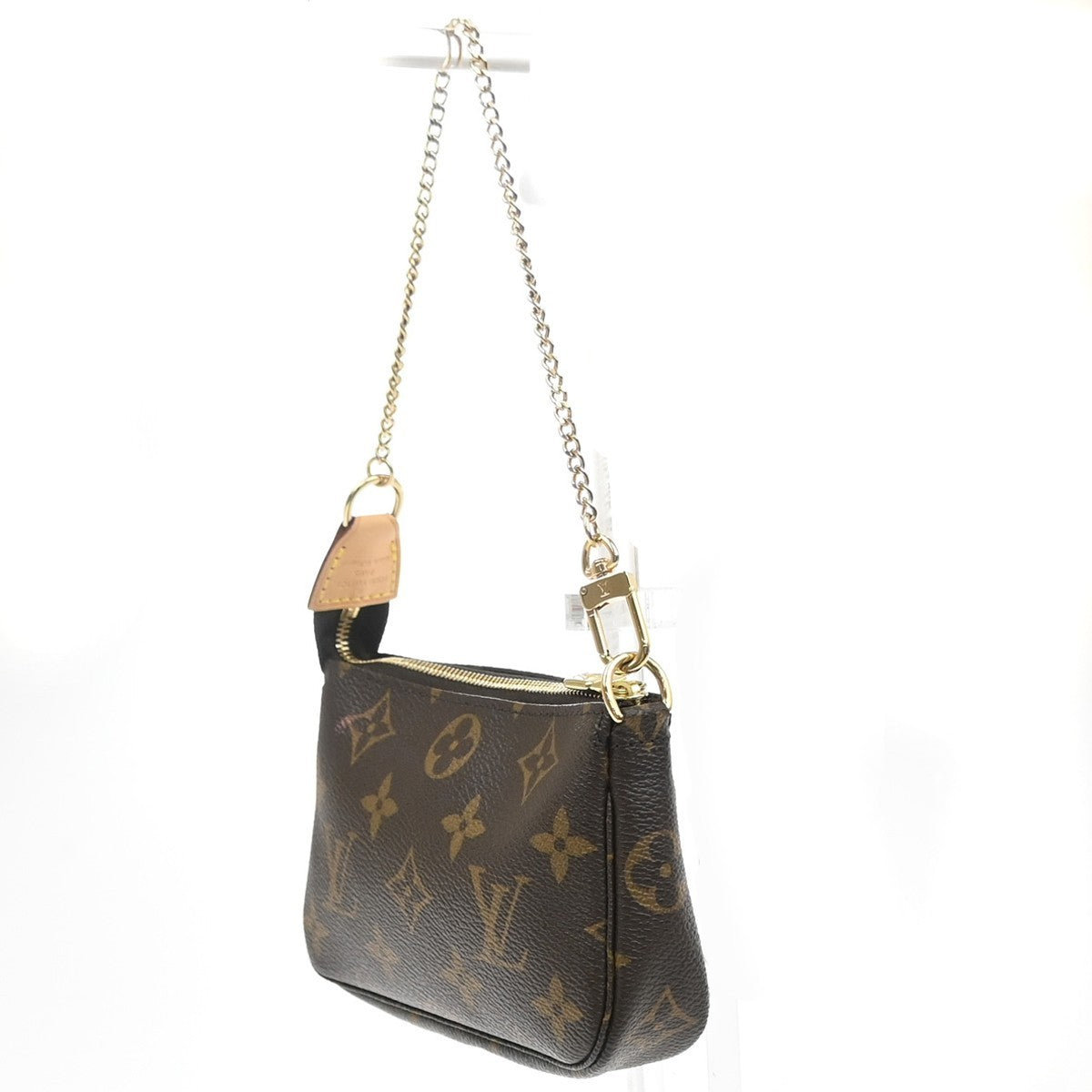 Louis Vuitton Mini pochette accessoires Canvas, Brown, Leather, Clutch
