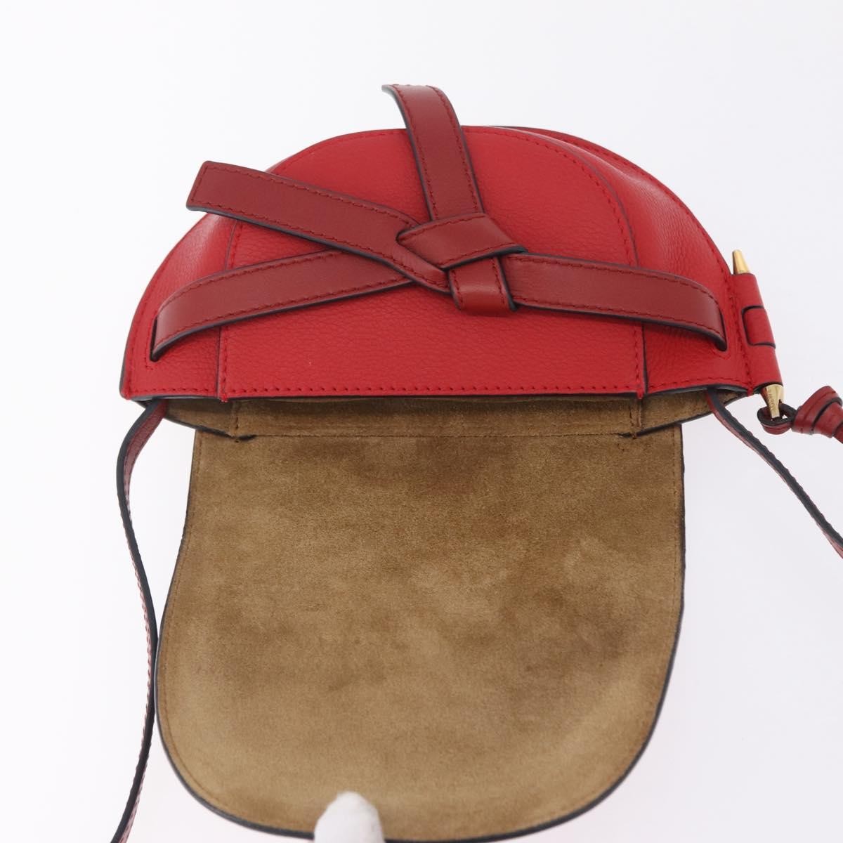 Loewe Metal Gate Leather, Red, Leather, Shoulder Bag