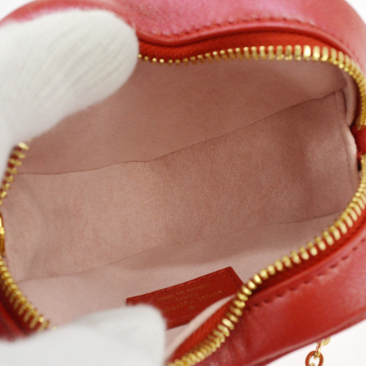 Louis Vuitton Coeur Heart on Chain Monogram Embossed Lambskin, Red, Leather, Handbag