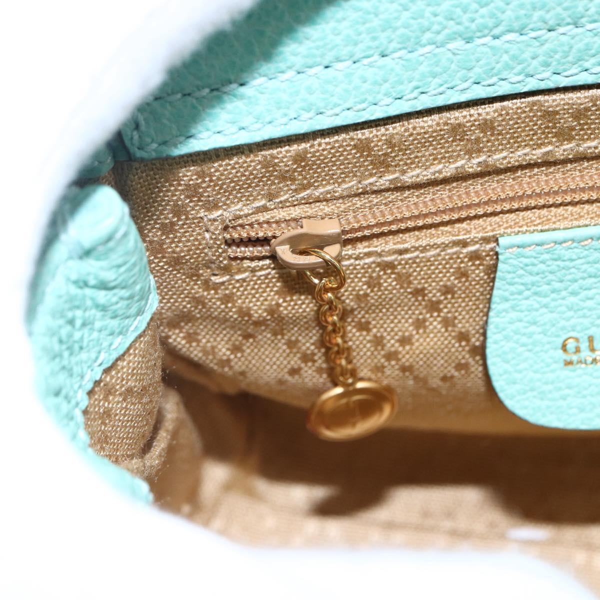 Gucci Bamboo Zip Pouch Leather, TURQUOISE, SUEDE, Clutche & pouche