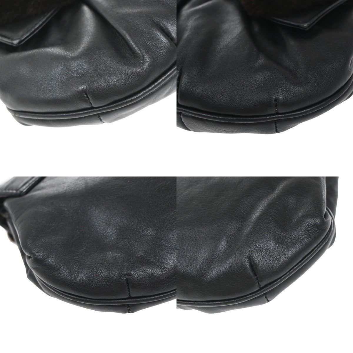 Fendi Vintage shoulderbag Leather, Black, Leather, Shoulder Bag