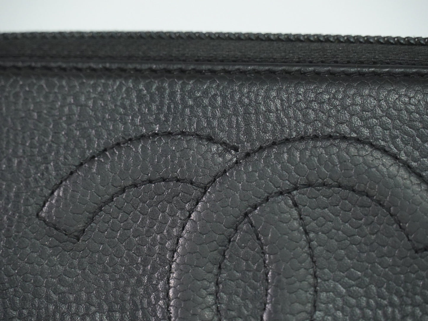 Chanel Timeless CC Zipped Caviar, Black, Leather, Wallet