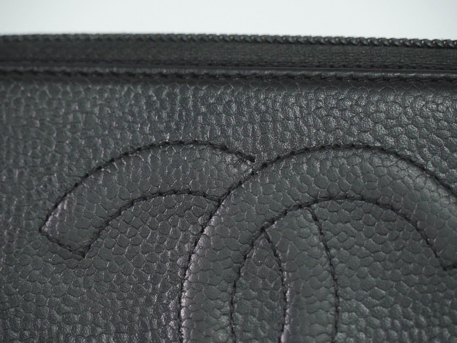 Chanel Timeless CC Zipped Caviar, Black, Leather, Wallet