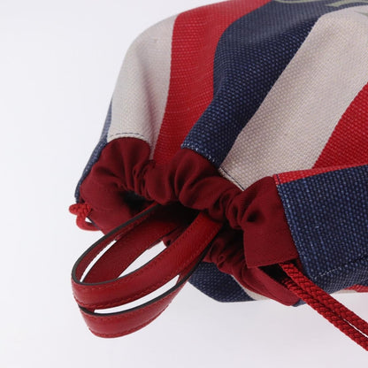 Gucci Logo Drawstring Striped Canvas, Multicolour, Canvas, Backpack