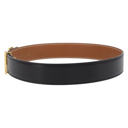 Hermes Constance Reversible Belt Leather, Black, Leather, Belt