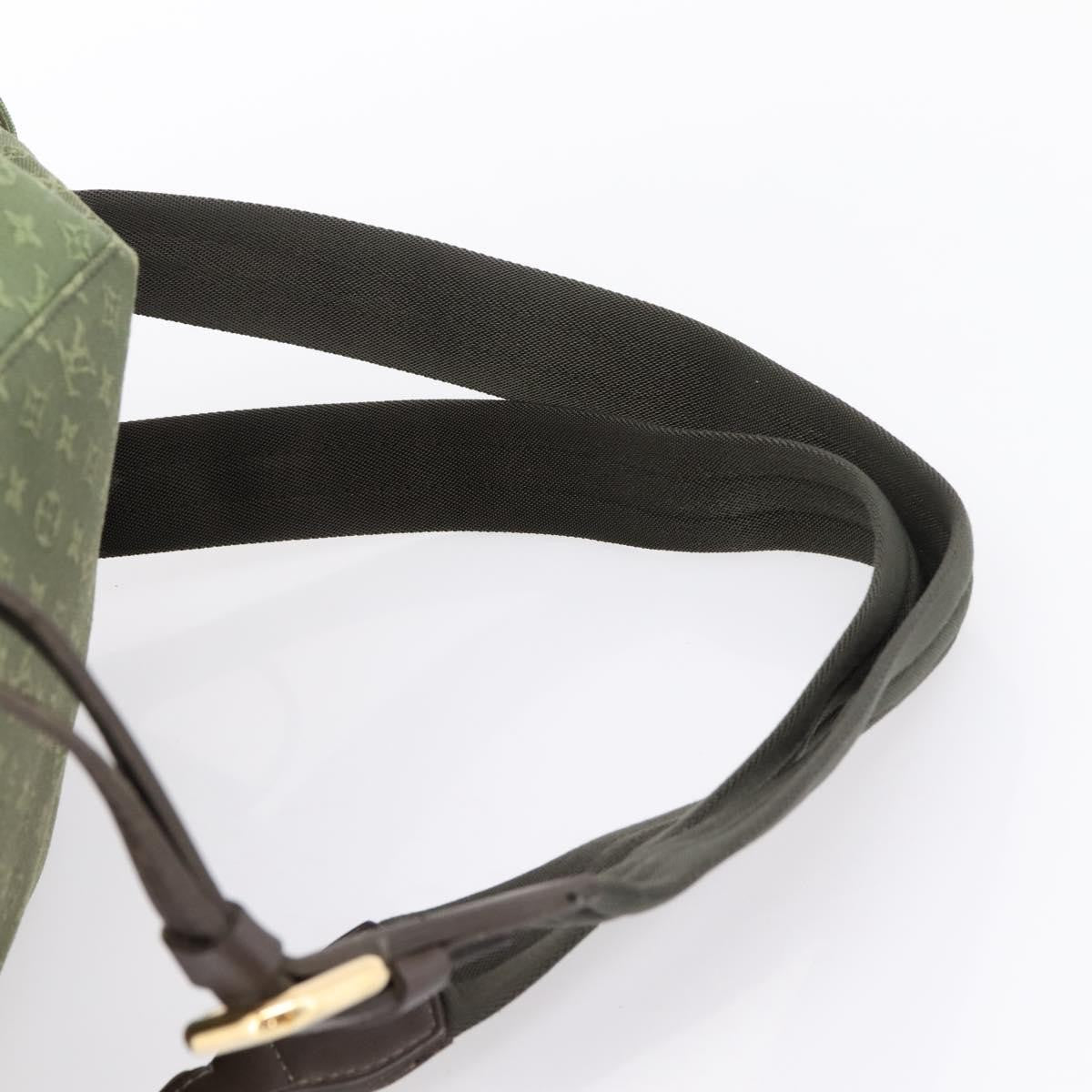 Louis Vuitton Vintage Montsouris Mini Lin, Khaki, Canvas, Backpack