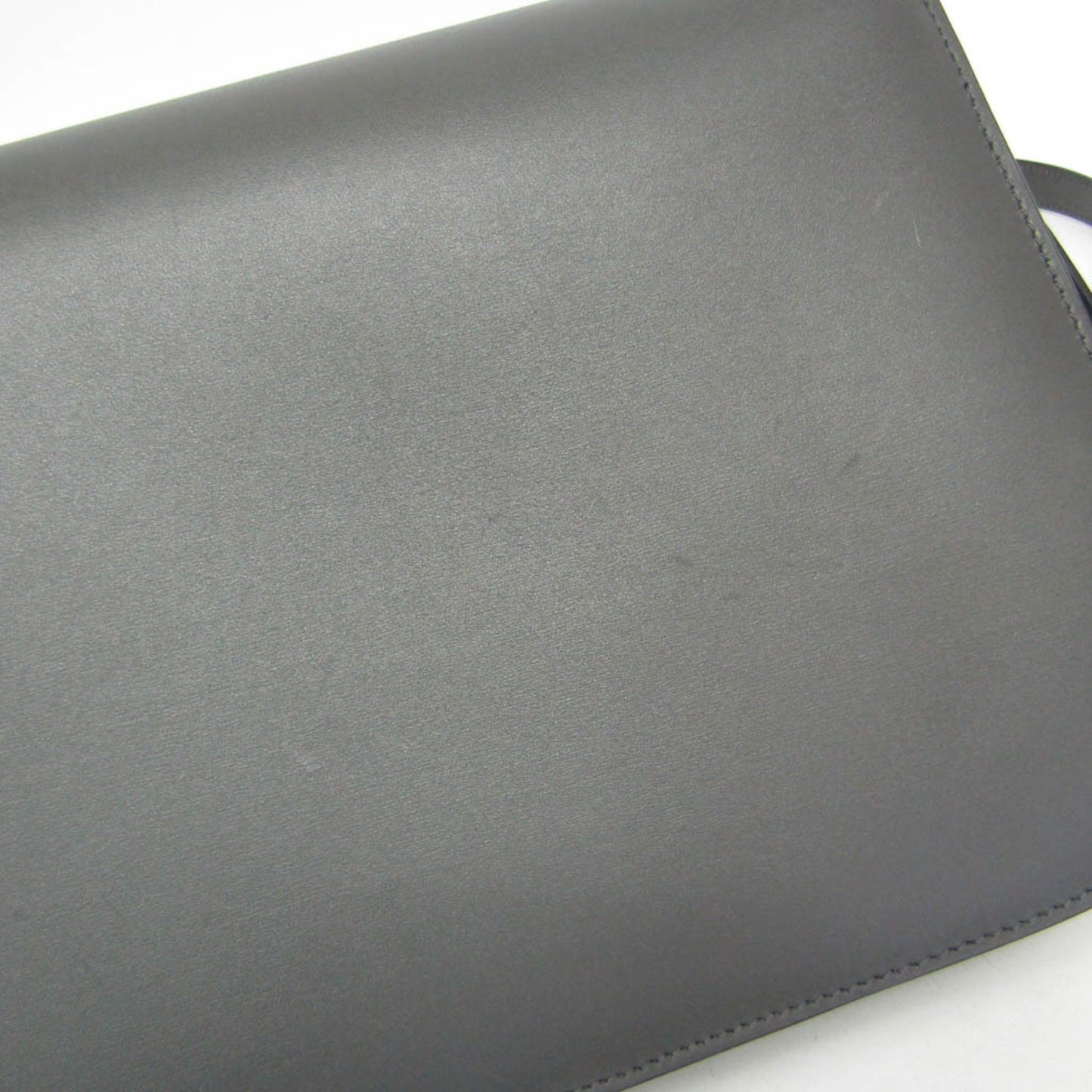 Celine Classic Box Smooth Leather, Gray, Leather, Handbag
