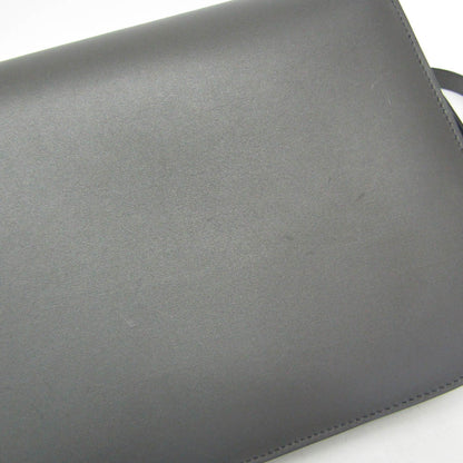 Celine Classic Box Smooth Leather, Gray, Leather, Handbag