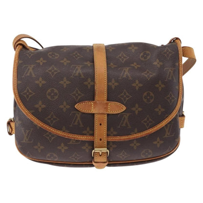 Louis Vuitton Saumur Monogram, Brown, Canvas, Shoulder Bag
