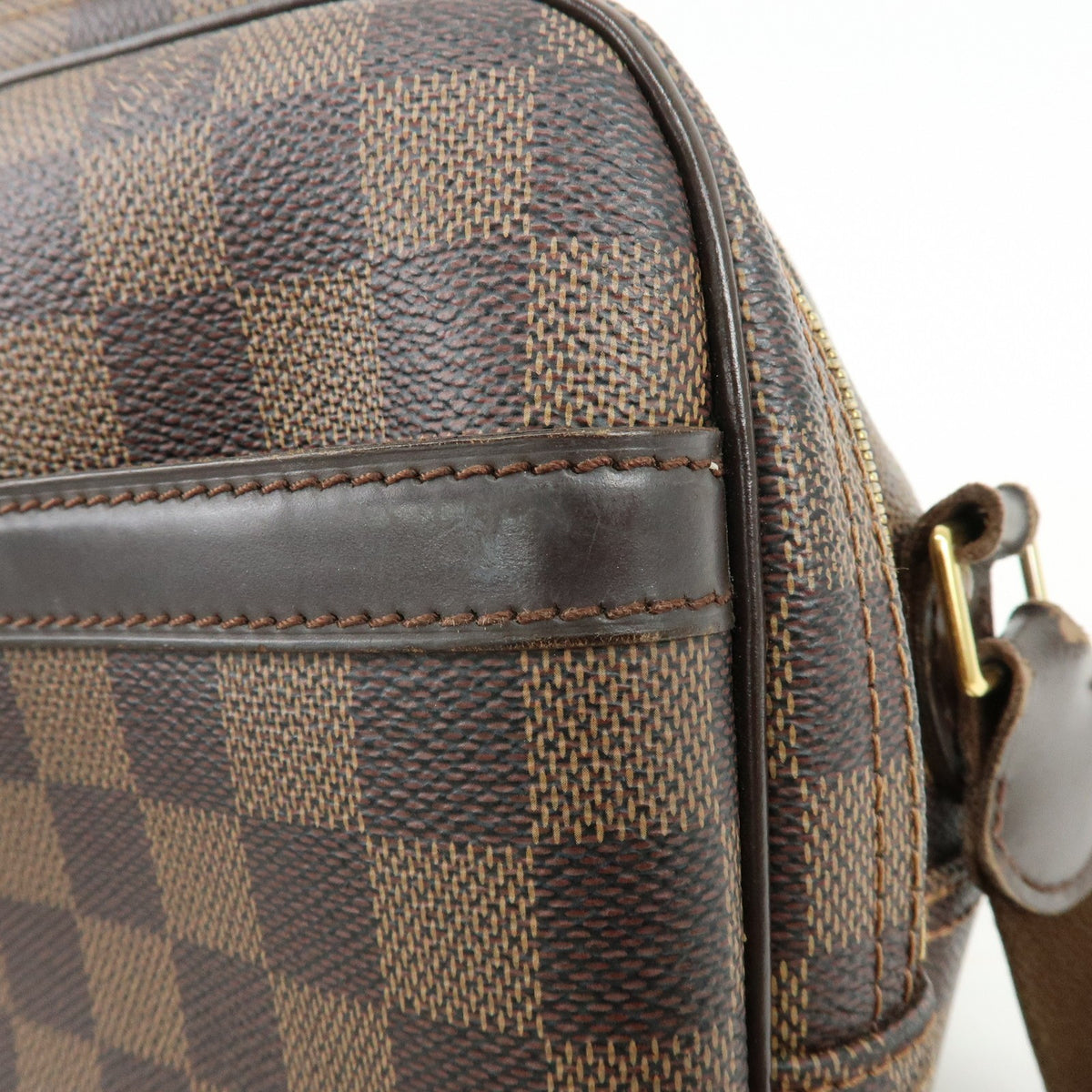 Louis Vuitton Reporter Damier, Brown, Canvas, Shoulder Bag