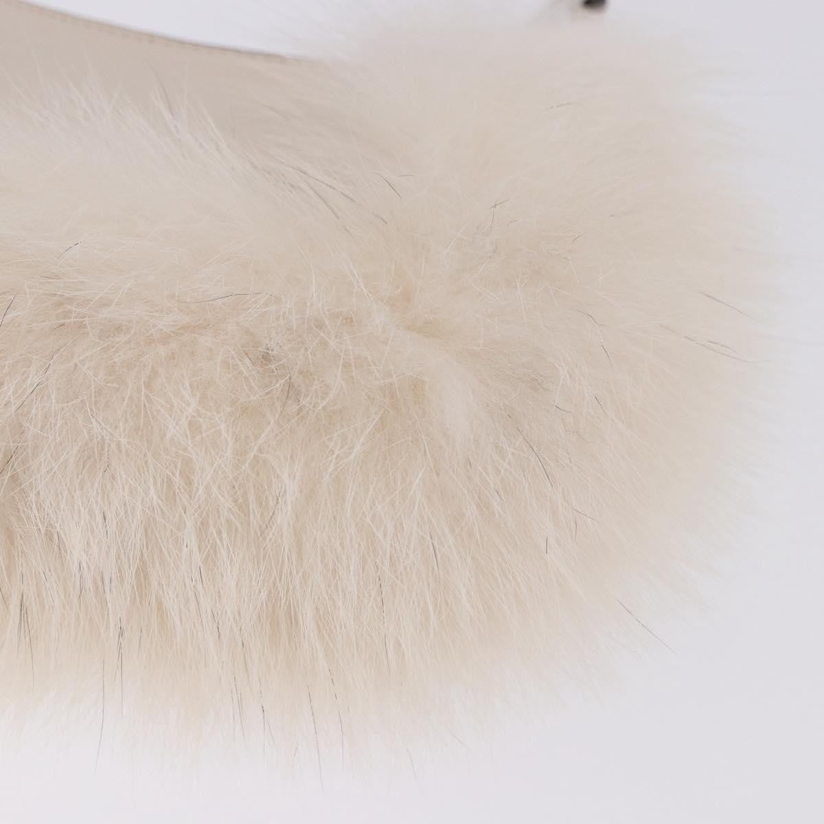 Fendi O'Lock Swing Leather with Fur, White, Leather, Shoulder Bag
