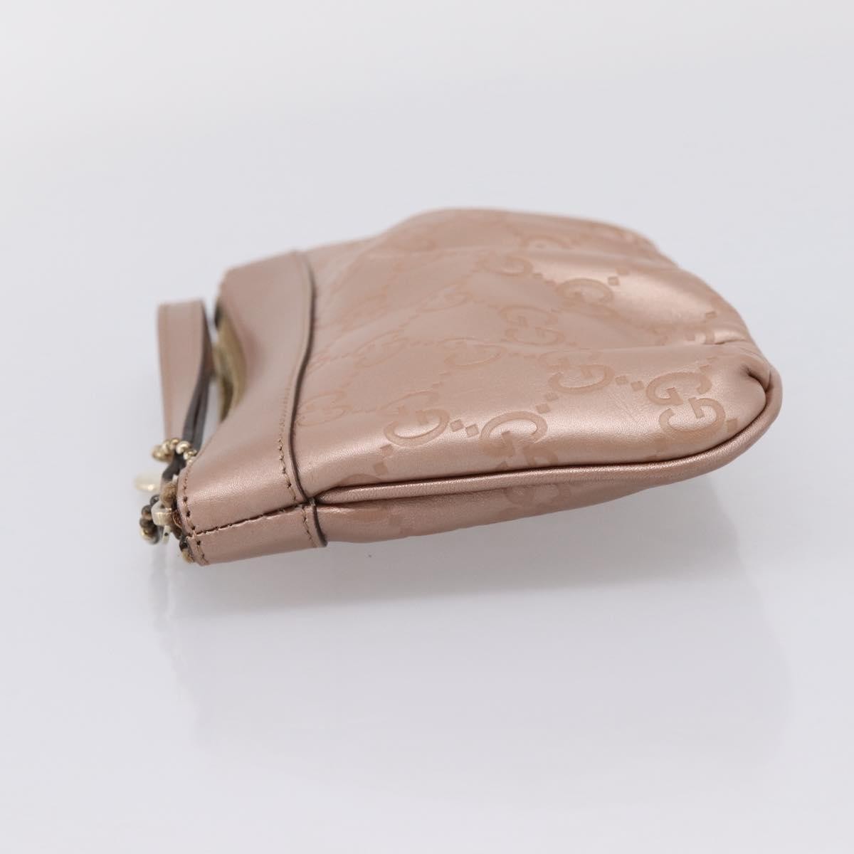 Gucci Heart Wristlet Guccissima Leather, Pink, Leather, Clutch