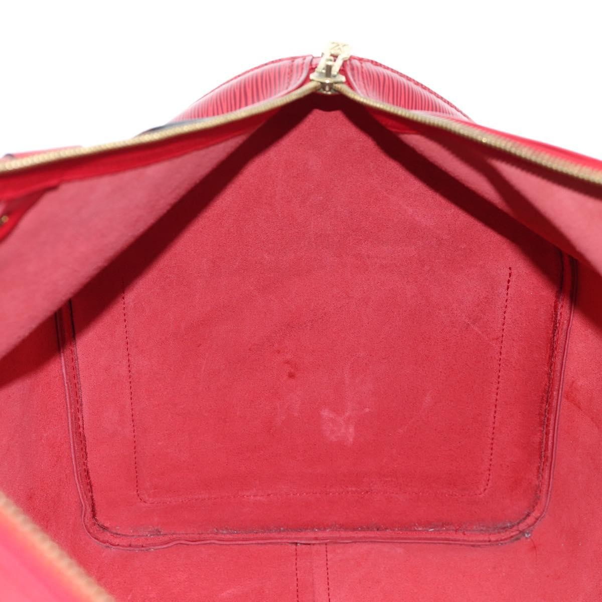 Louis Vuitton Keepall Epi, Red, Leather, Travel Bag