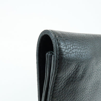 Gucci Soho Clutch Leather, Black, Leather, Clutch