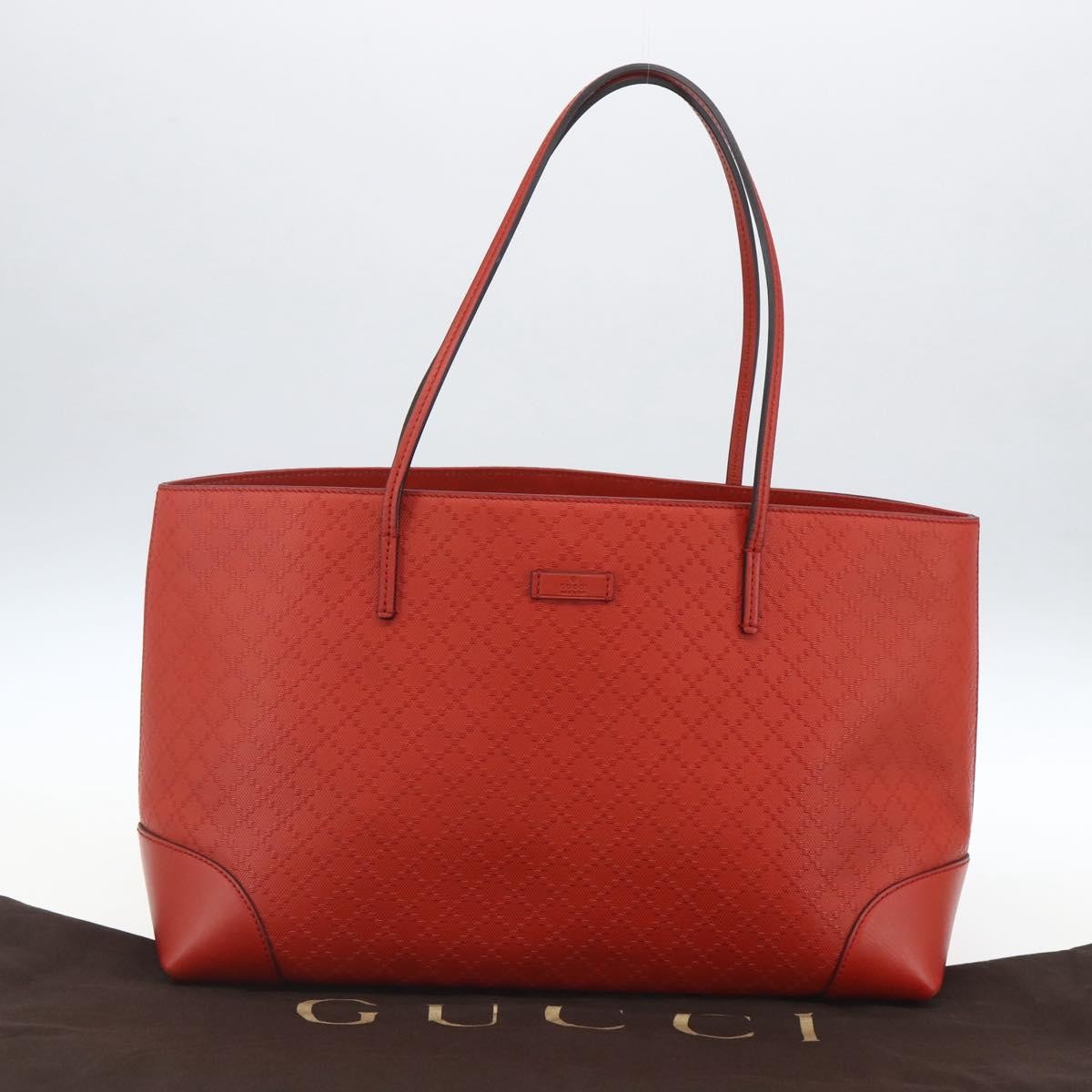 Gucci Bright Diamante Leather, Red, Leather, Tote Bag