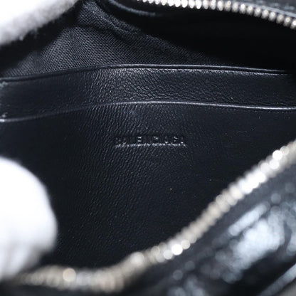 Balenciaga Le Cagole Giant Studs Heart Chain Leather, Black, Leather, Handbag