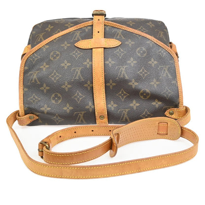 Louis Vuitton Saumur Monogram, Brown, Canvas, Shoulder Bag