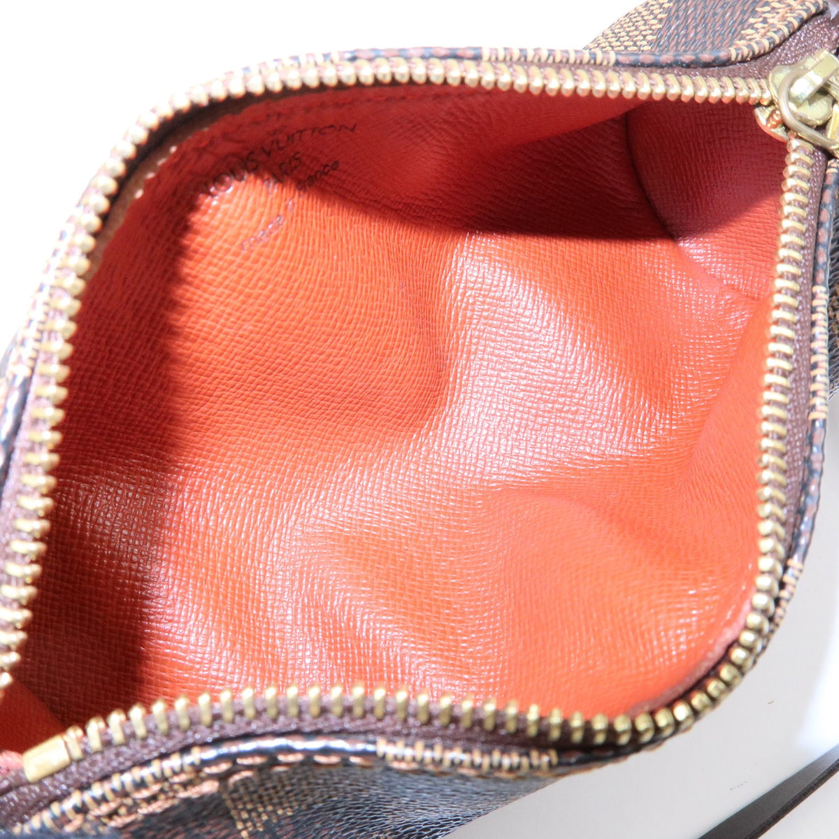 Louis Vuitton Papillon Pochette Damier, Brown, Canvas, Clutch