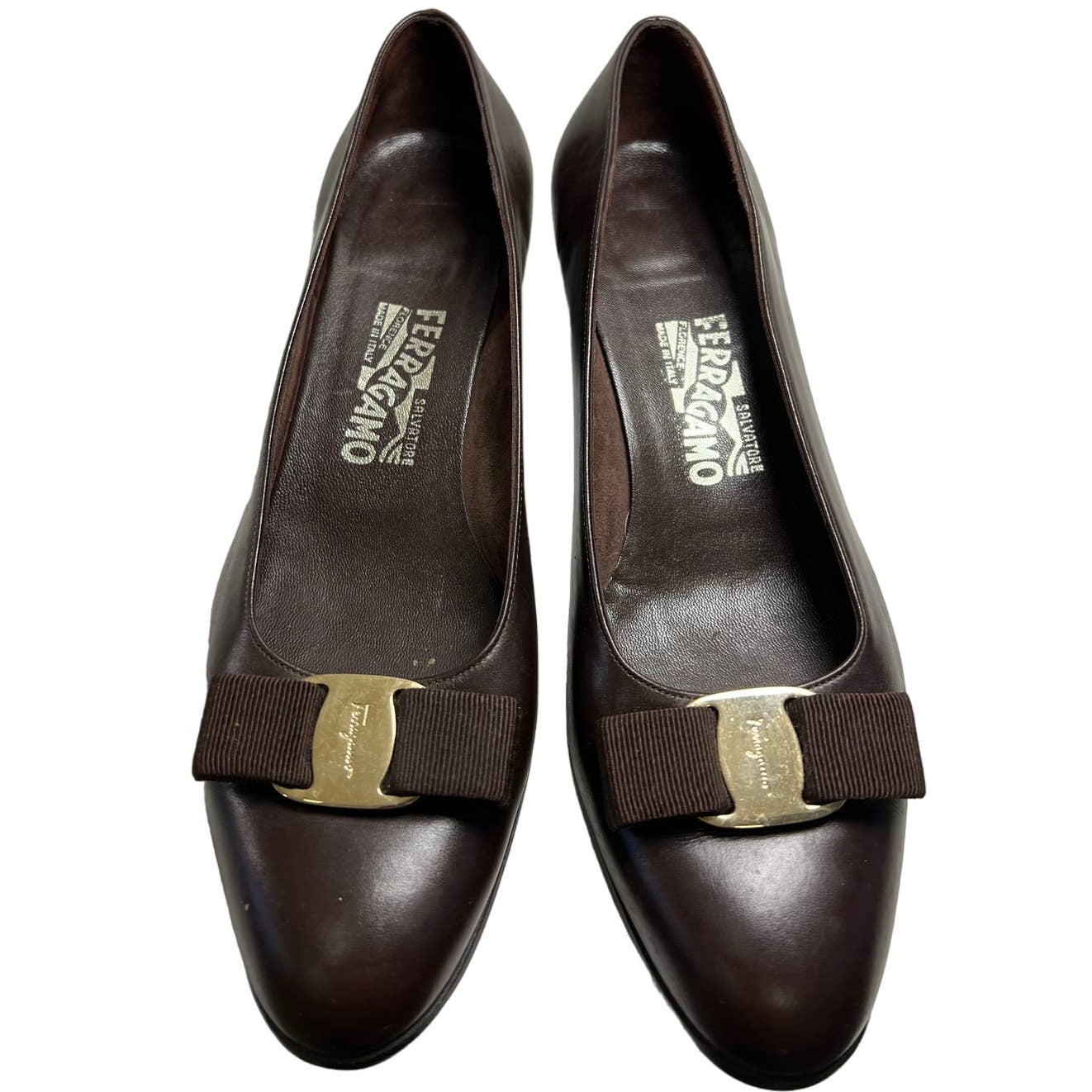 Salvatore Ferragamo Pumps 9 US Brown