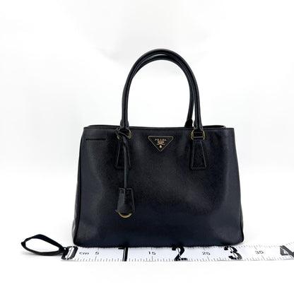 Prada Lux Open Saffiano Leather, Black, Leather, Tote Bag