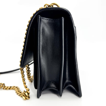Saint Laurent Sunset Leather, Black, Calfskin, Crossbody Bag