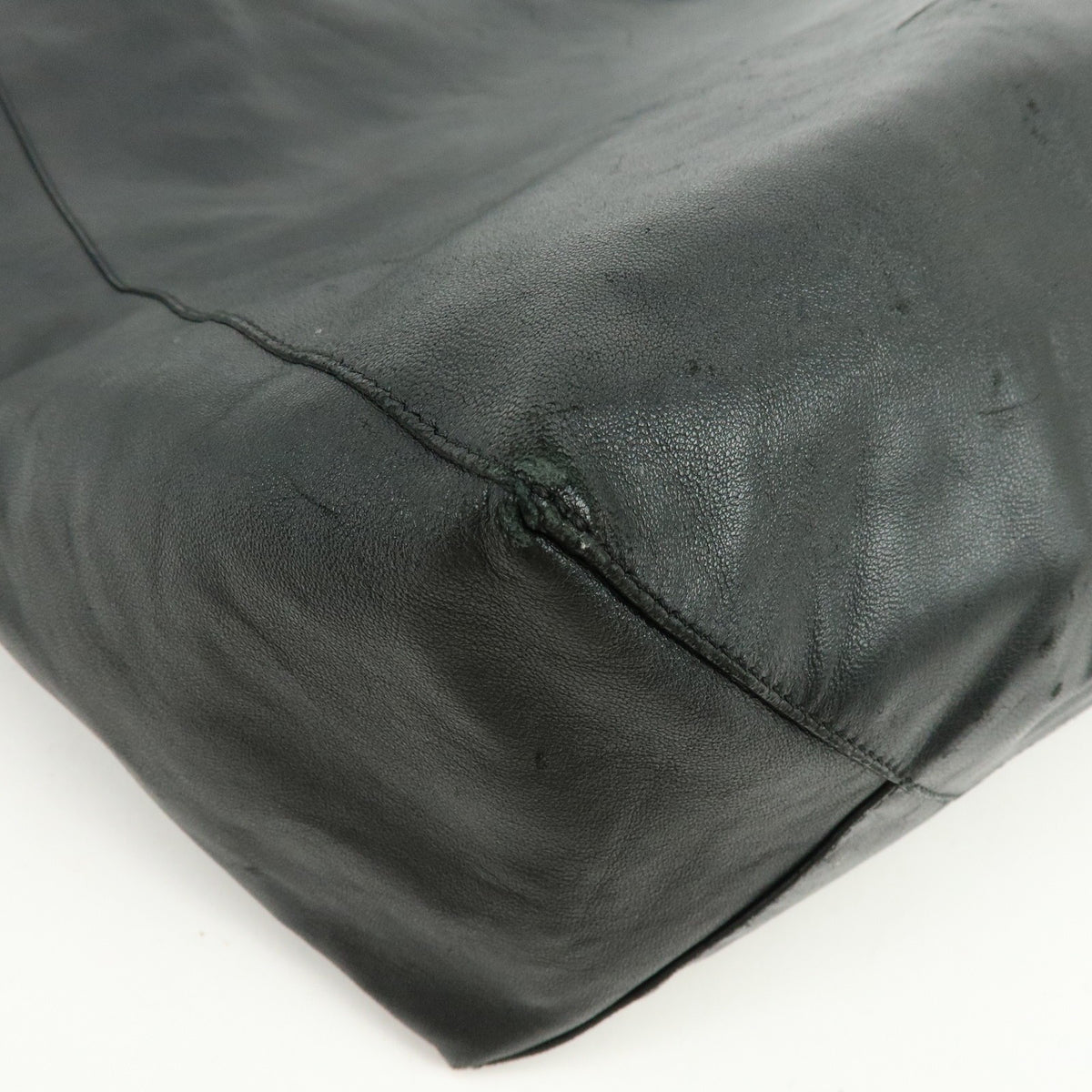 Celine Vertical Cabas Leather, Black, Leather, Tote Bag