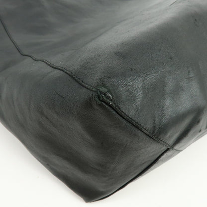 Celine Vertical Cabas Leather, Black, Leather, Tote Bag