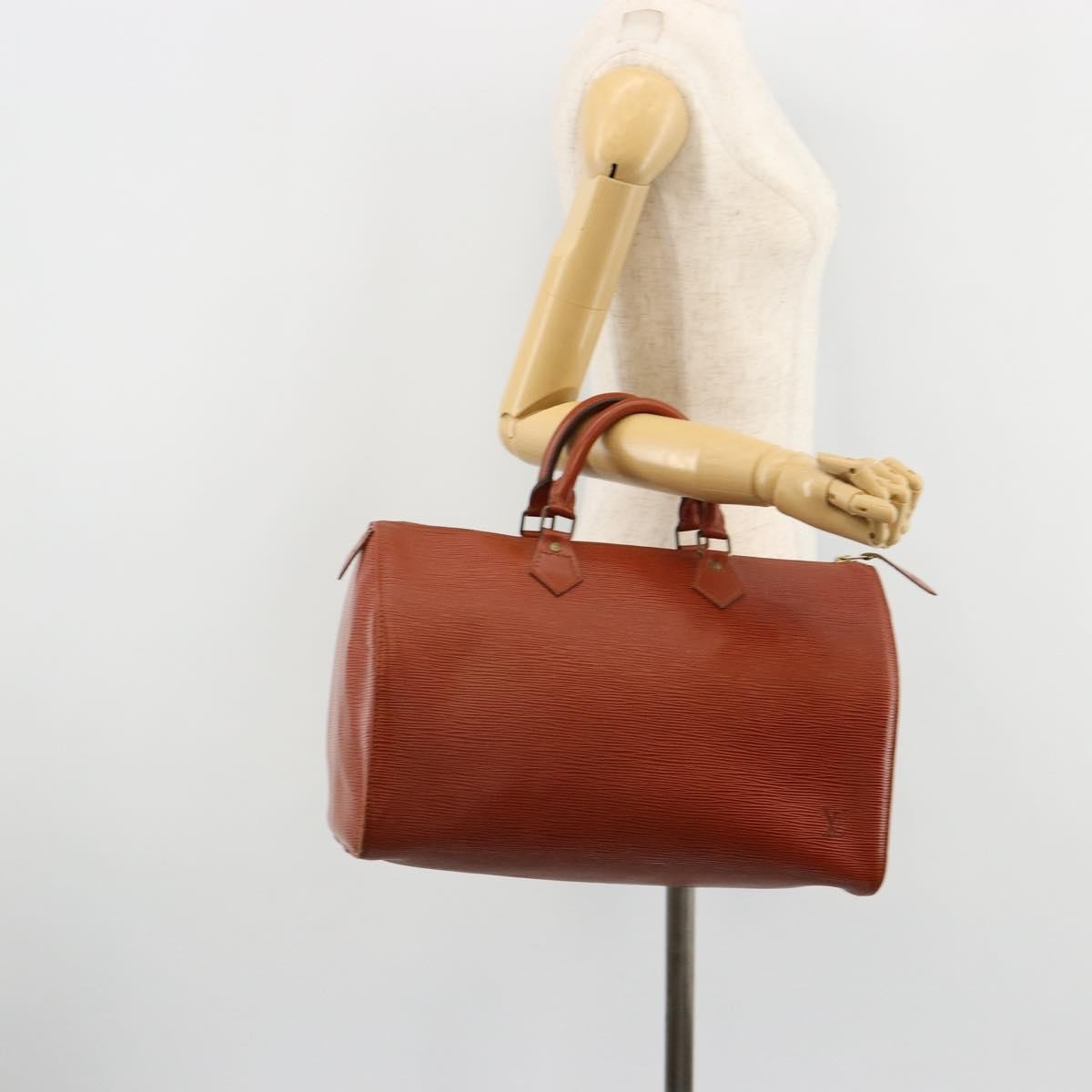 Louis Vuitton Speedy Epi Leather, Brown, Leather, Handbag