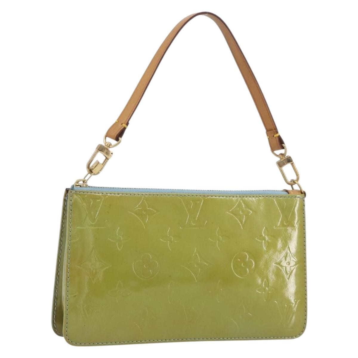 Louis Vuitton Lexington Pochette Monogram Vernis, Green, Patent Leather, Clutch