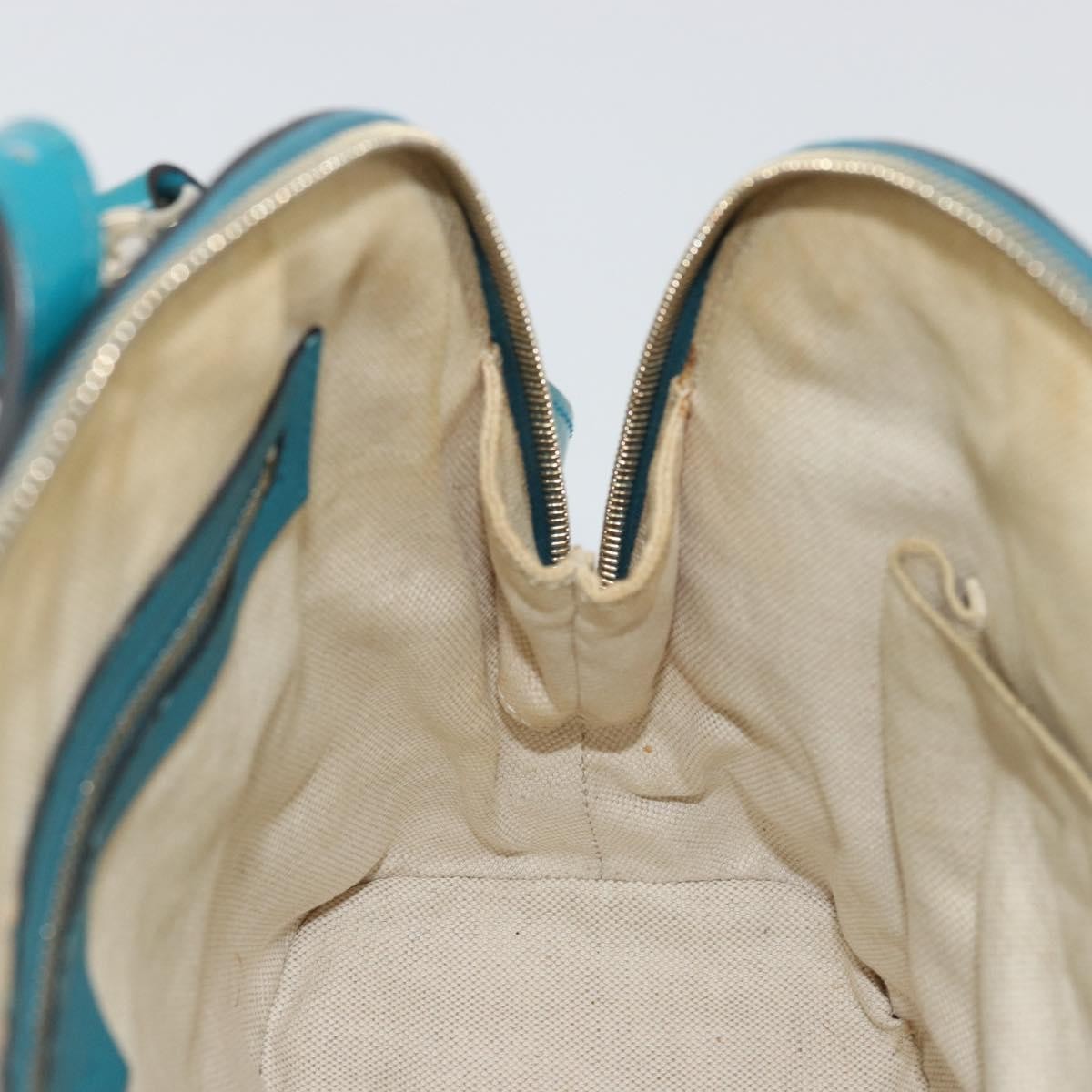 Gucci Nice Top Handle Microguccissima Patent, Turquoise, Patent Leather, Handbag