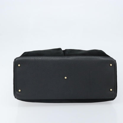 Gucci Bamboo Suede, Black, Suede, Tote Bag