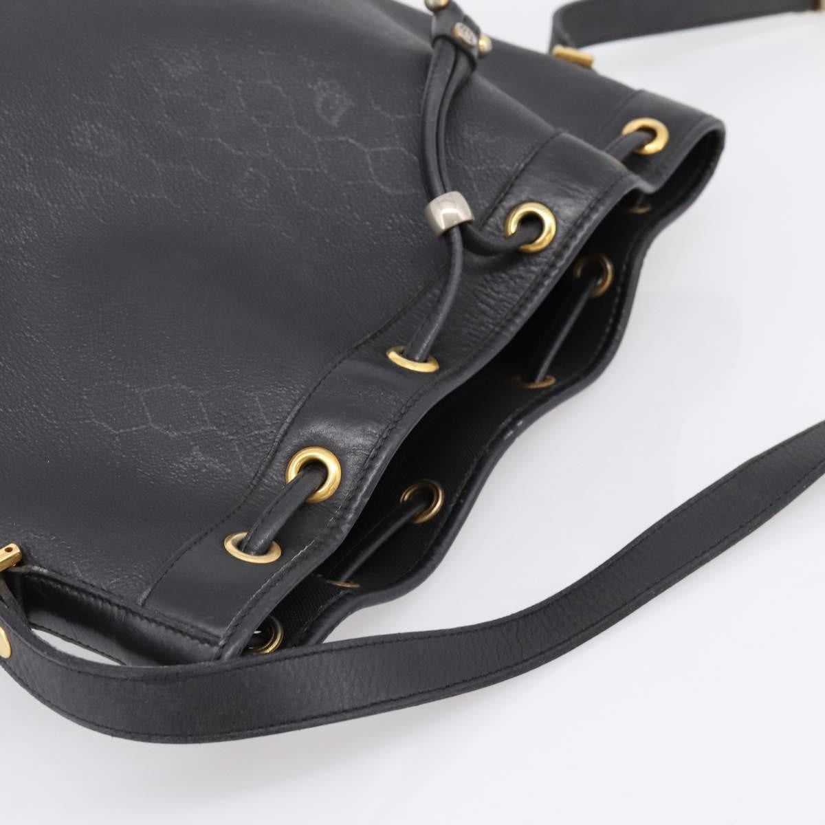Christian Dior Vintage Honeycomb Canvas, Black, Canvas, Shoulder Bag