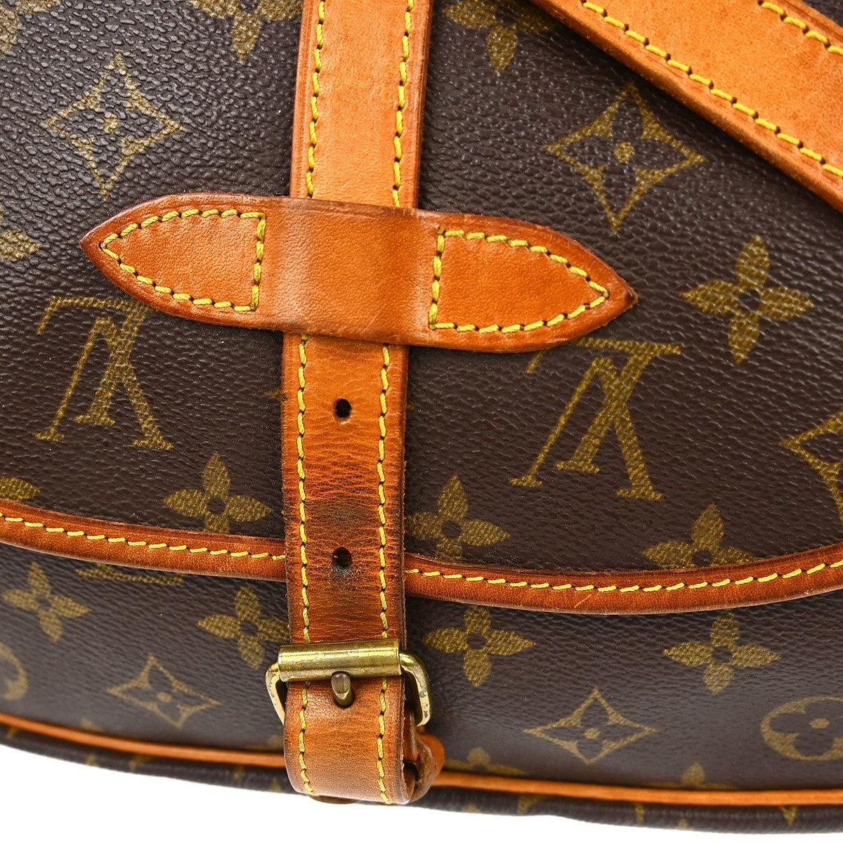 Louis Vuitton Saumur Monogram, Brown, Canvas, Shoulder Bag