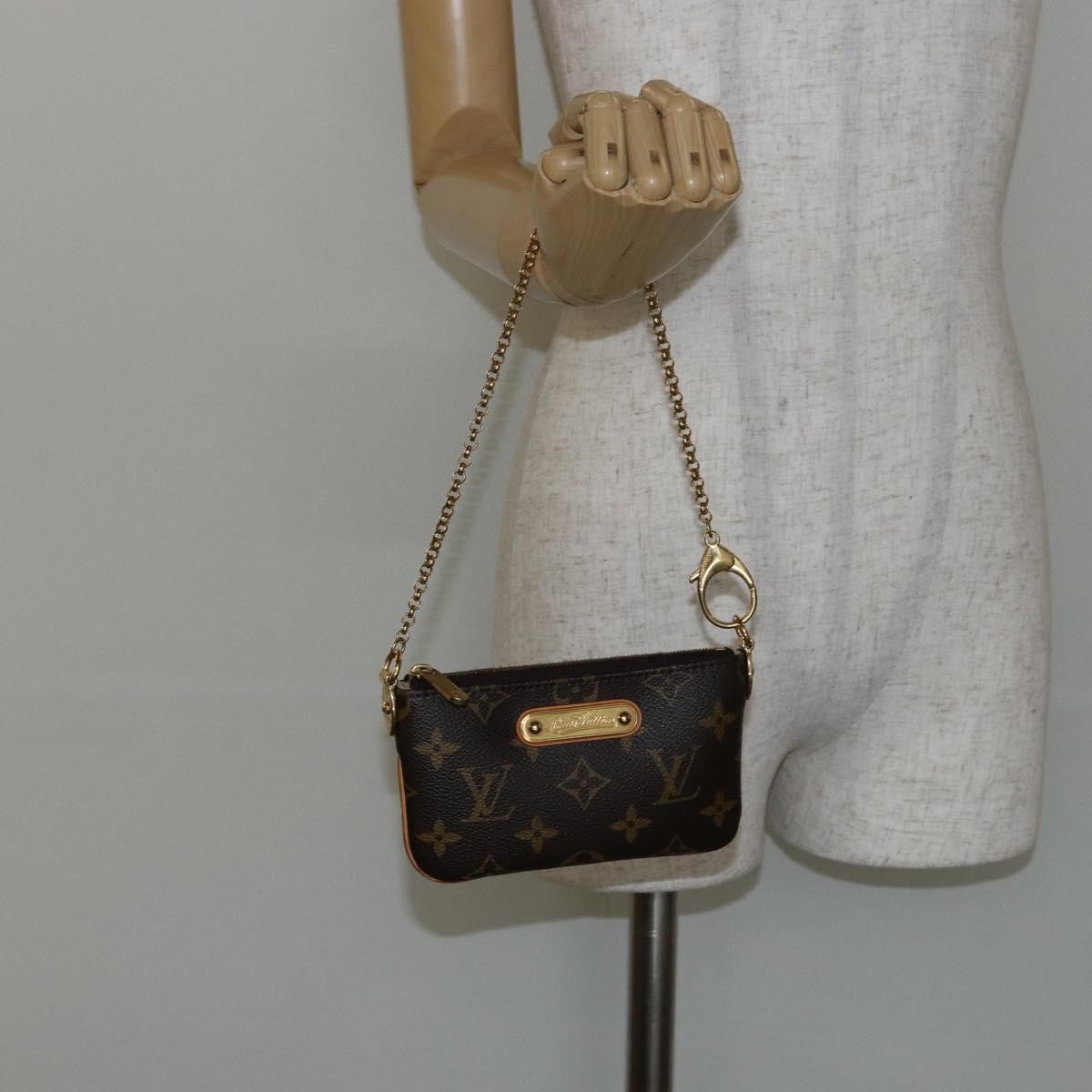 Louis Vuitton Milla Pochette Monogram Canvas, Brown, Canvas, Clutch