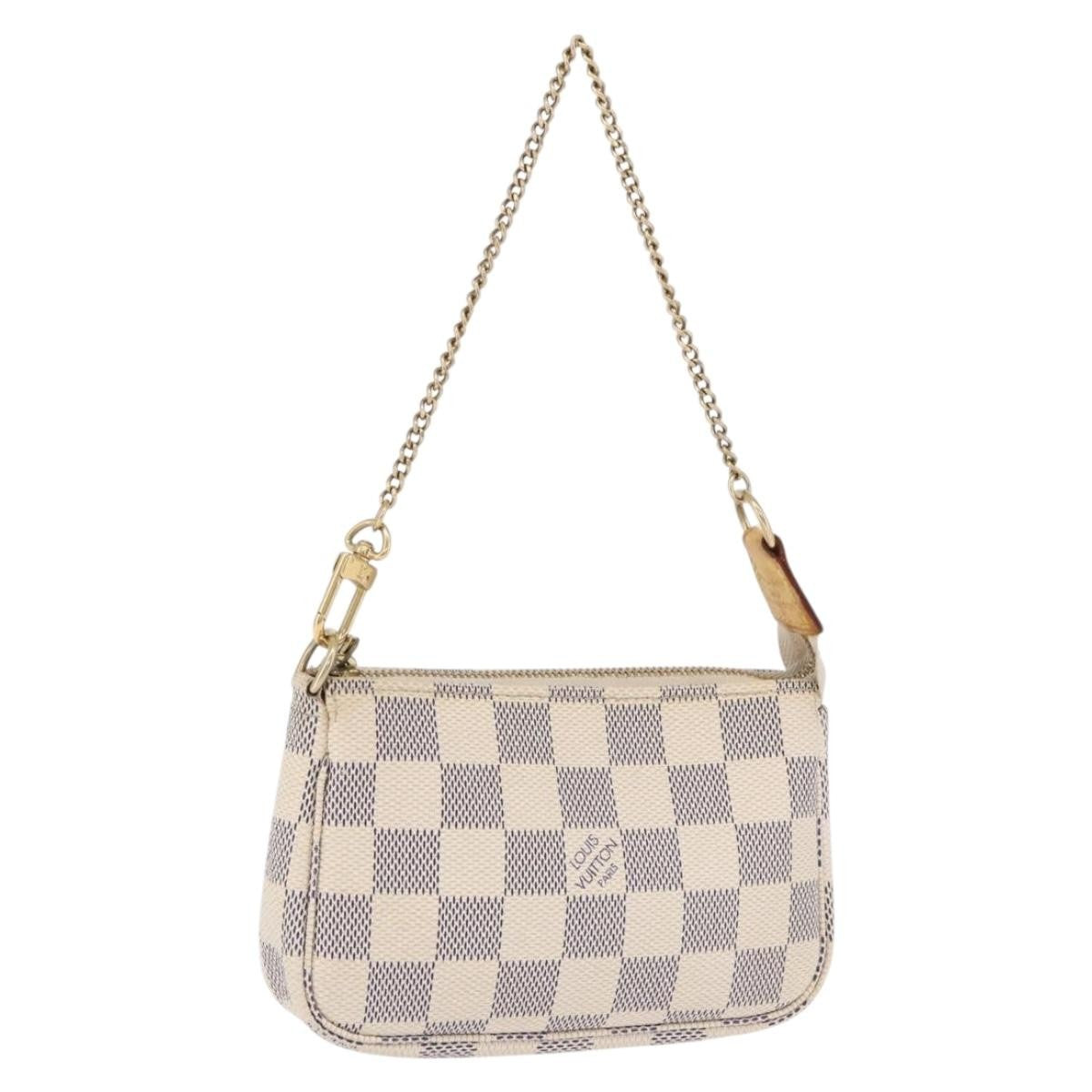 Louis Vuitton Mini pochette accessoires Damier Canvas, Beige, Canvas, Clutch